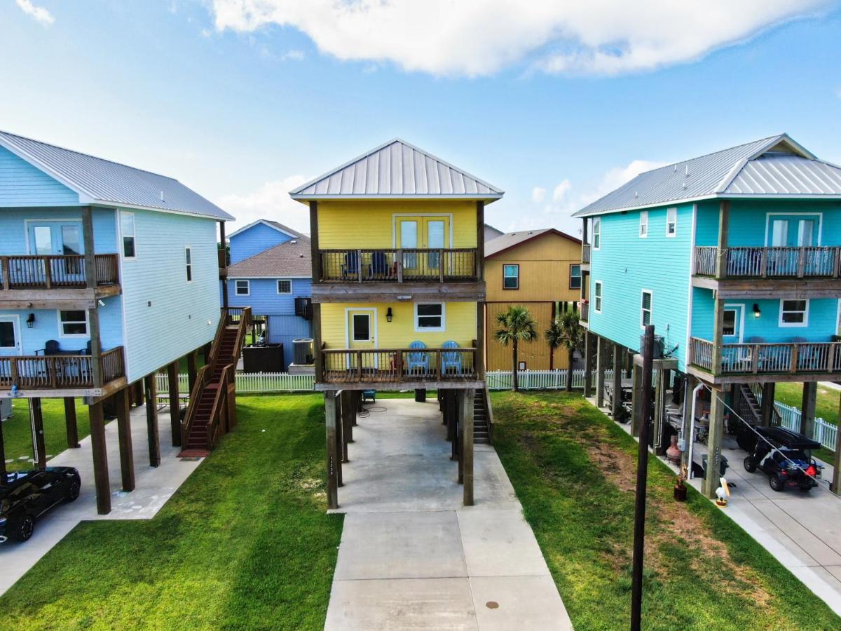 Yellow Beach Haven, Decks, Views, Mere Steps To Sand Galveston Ngoại thất bức ảnh